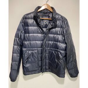 J. Crew quilted Down jacket puffer outerwear sport black winter men M